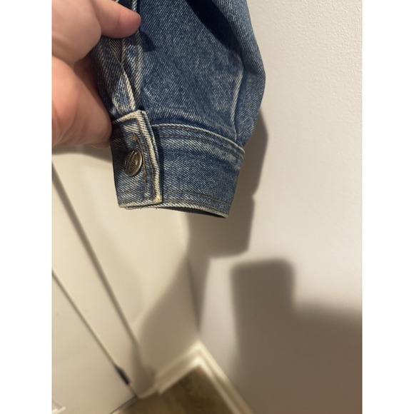 Vintage Harley Davidson Biker Blues Denim Jacket Mens Biker Motorcycle M Coat - Picture 10 of 16